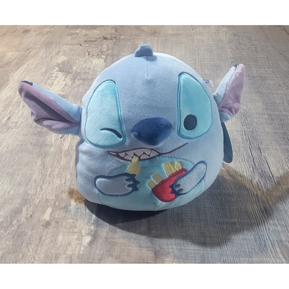Disney Stitch Squishmallow 6.5" Plush Toy Eating French Fries NWT New  Jazwares